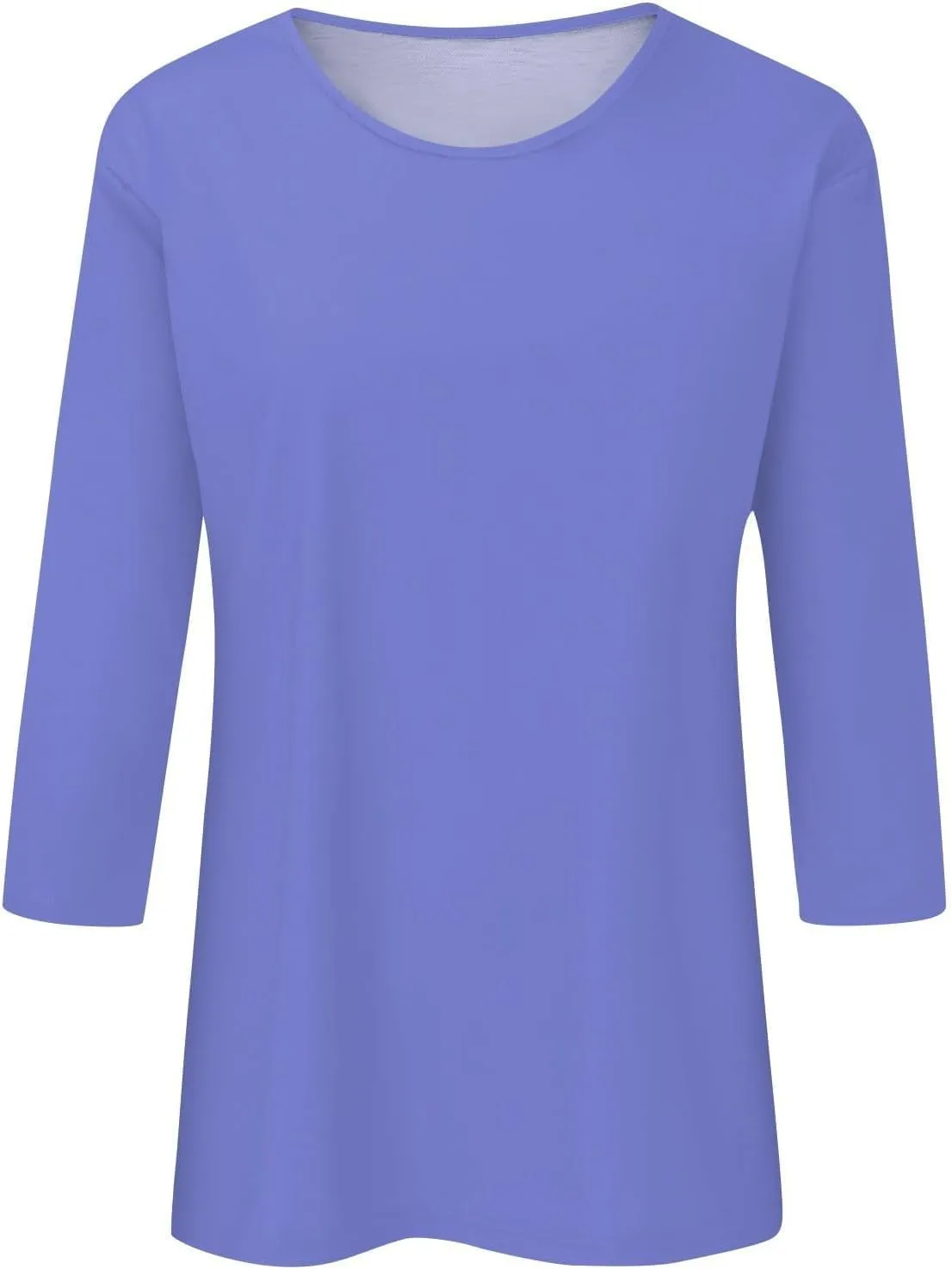 3/4 Length Sleeve Womens Tops Dressy Casual Summer Bell Elbow Sleeve Blouses Work Tunic Shirts