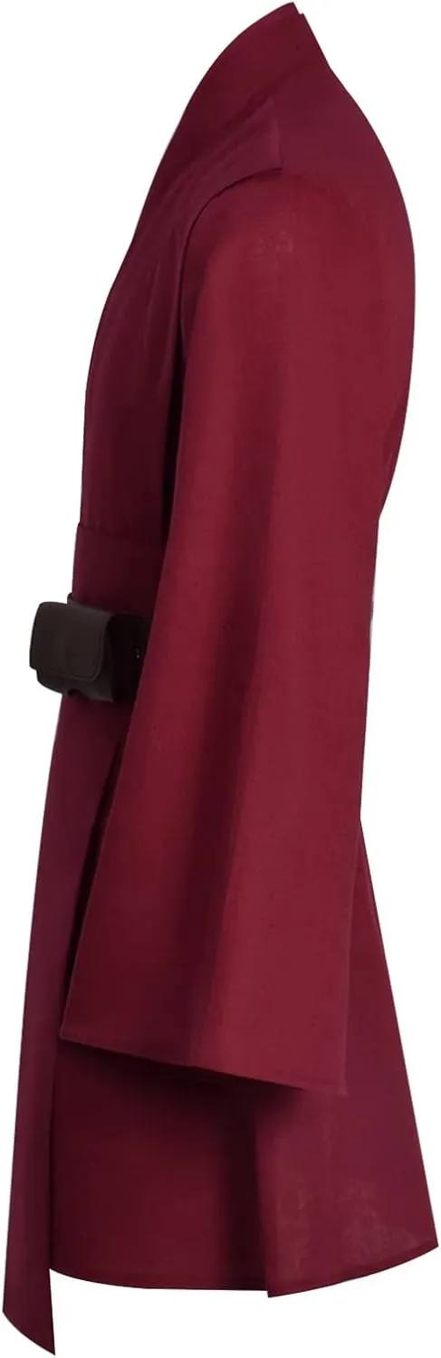 Adult Tunic Costume Jedi Robe Tops Jedi Costume Knight Anakin Belt Cloak Halloween Uniform