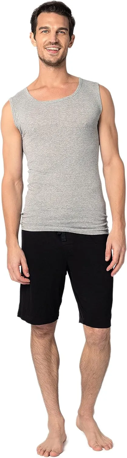 Andrew Scott Men's 10-Pack Color Muscle Tanks | Sleeveless Crew Workout Tank Top Cotton Undershirts