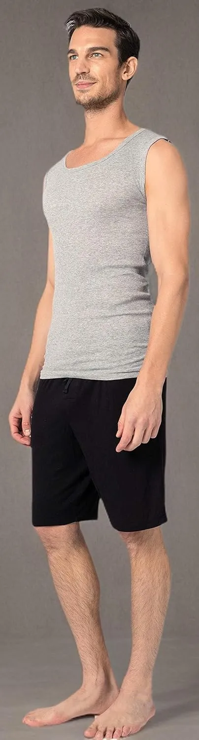 Andrew Scott Men's 10-Pack Color Muscle Tanks | Sleeveless Crew Workout Tank Top Cotton Undershirts