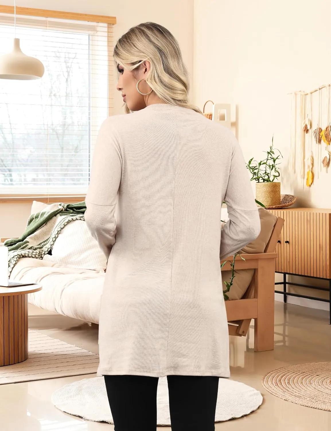 Aphratti Womens Long Sleeve Tunic Tops to Wear with Leggings Casual Long Shirts with Pockets