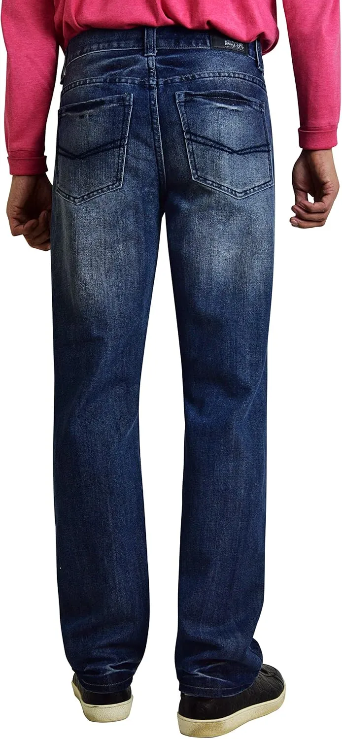 Bailey's Point Men's Fashion Bootcut & Striaght Jeans Regular Fit Silver Jeans Western Denim Jeans