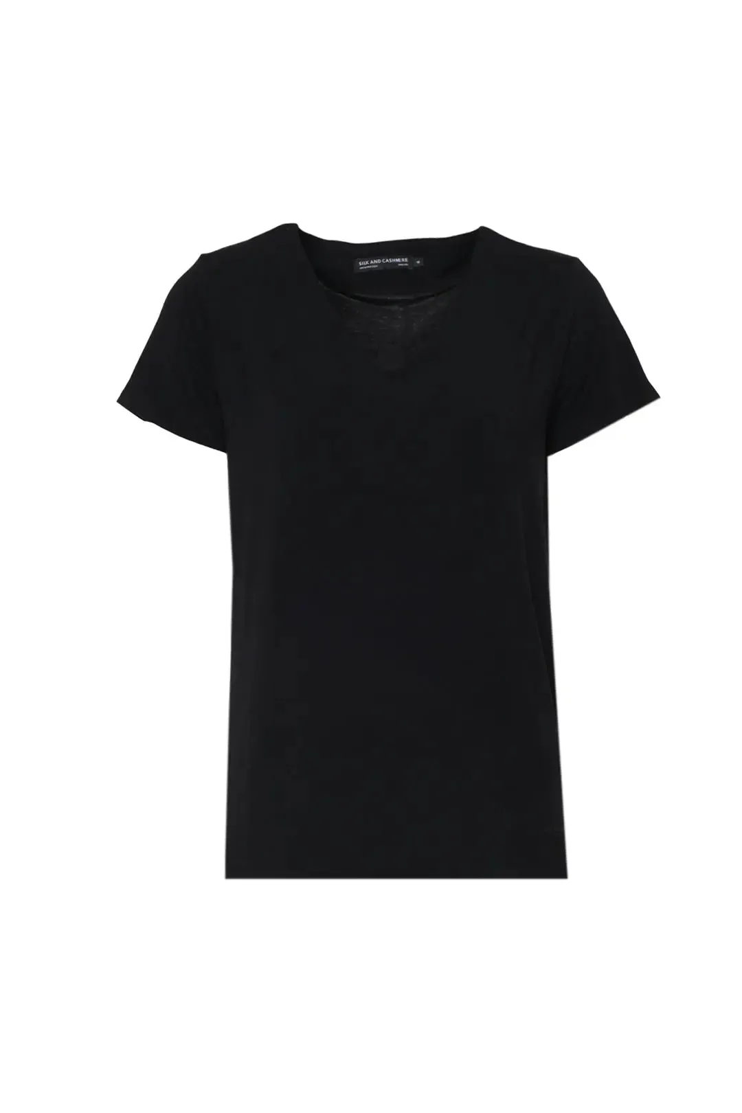 Black Modal Tracy V-Neck Women's T-Shirt