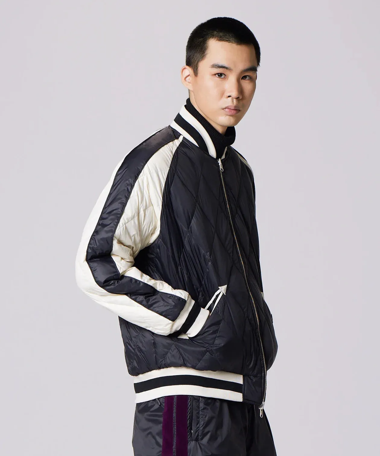 Black Navy Reversible Skajan Down Jacket