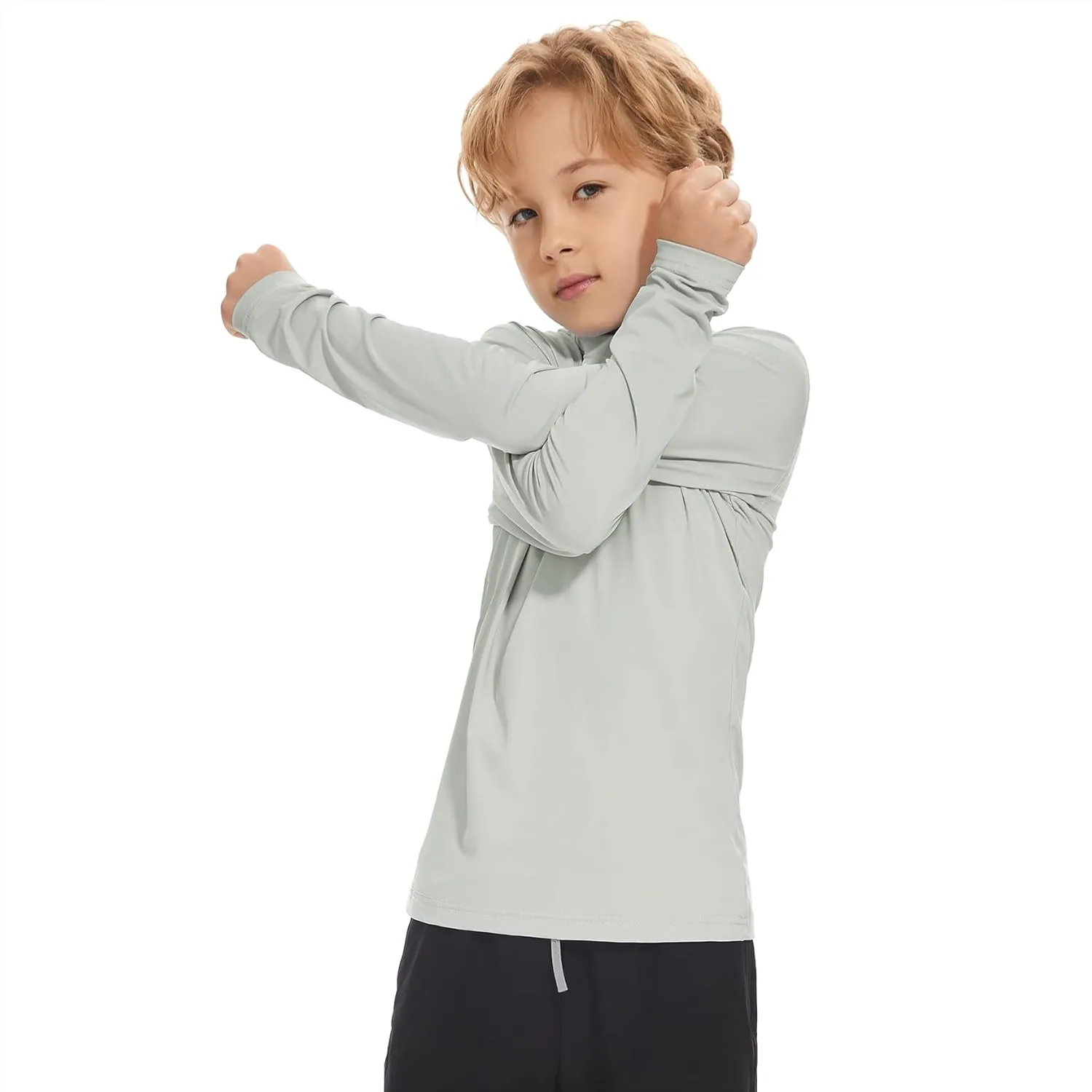 Boys Rash Guard Swim Shirt Long Sleeve UPF 50  Sun Protection Shirt Toddler Quick Dry Rash Guard Swimming Shirt