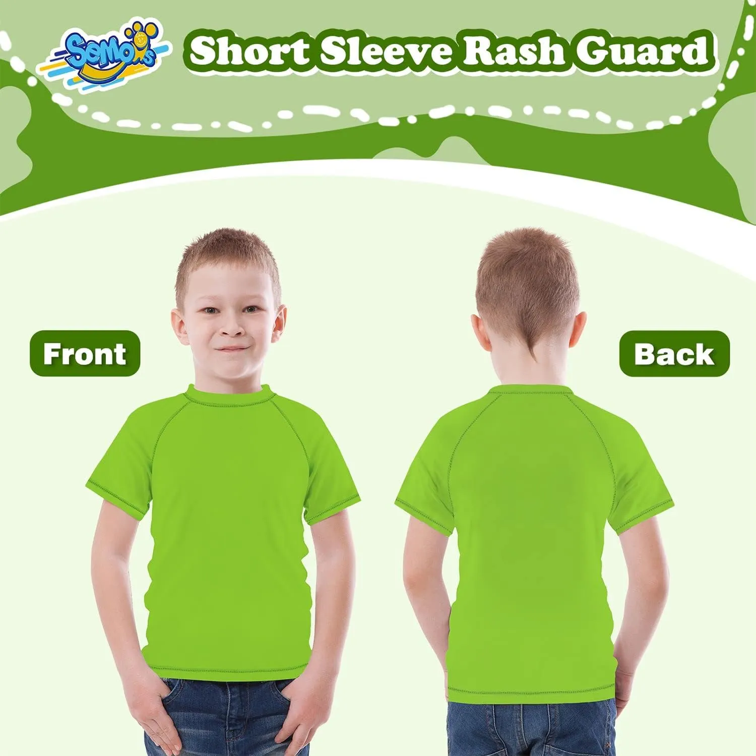 Boys Rash Guard Swim Shirt Short Sleeve Swimwear Toddler Kids Youth Rashguard Water Shirt UPF  50 Quick Dry Shirt