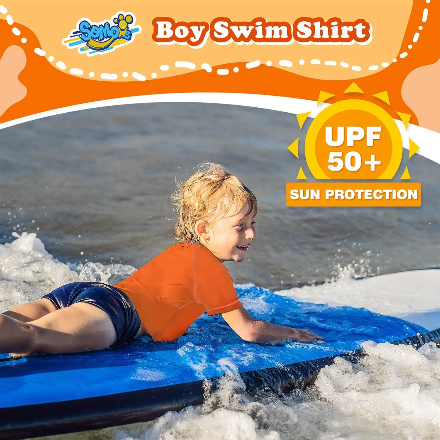 Boys Rash Guard Swim Shirt Short Sleeve Swimwear Toddler Kids Youth Rashguard Water Shirt UPF  50 Quick Dry Shirt