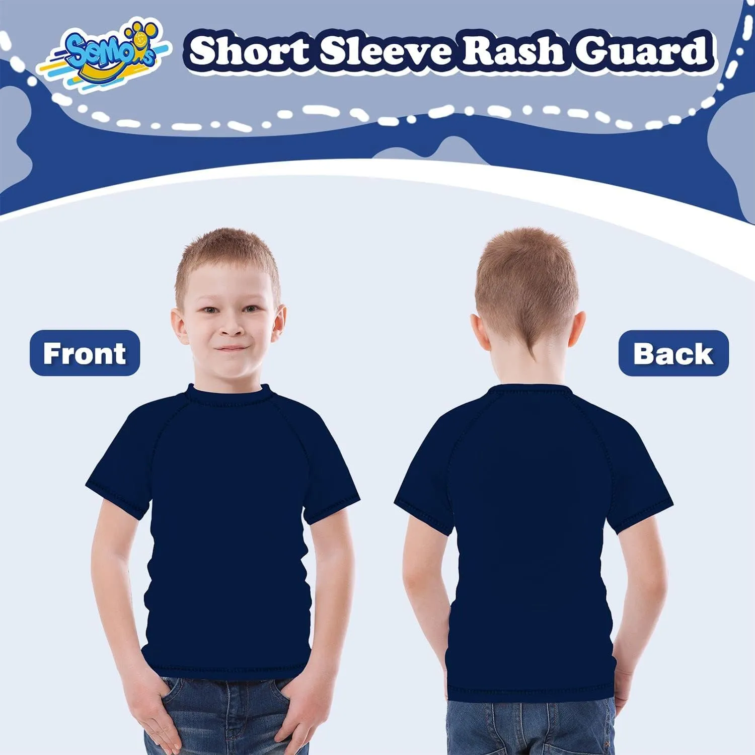 Boys Rash Guard Swim Shirt Short Sleeve Swimwear Toddler Kids Youth Rashguard Water Shirt UPF  50 Quick Dry Shirt