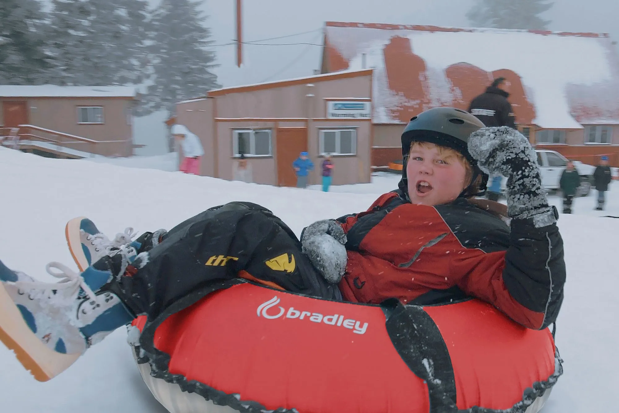 Bradley Heavy-Duty 50" Snow Tube with Reinforced Cover | Rubber Truck Tire Tube Sled for Extreme Sledding, Winter Fun, and Durable Performance in Any Conditions