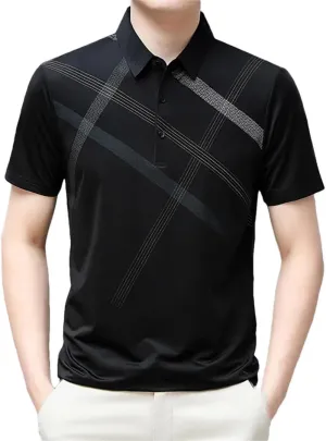 Business Office Shirt Men Summer Short Sleeve Quick Dry Breathable T-Shirt