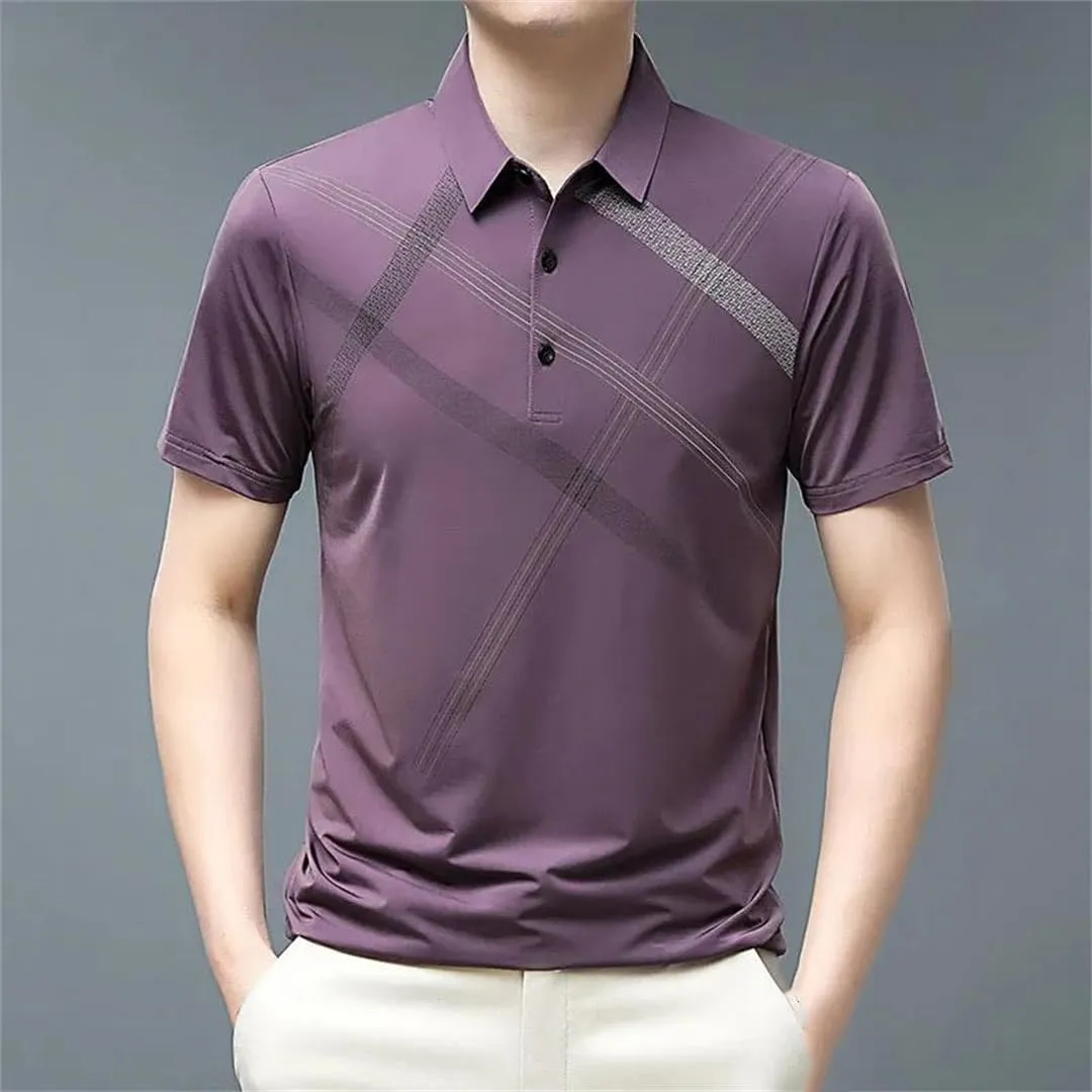 Business Office Shirt Men Summer Short Sleeve Quick Dry Breathable T-Shirt