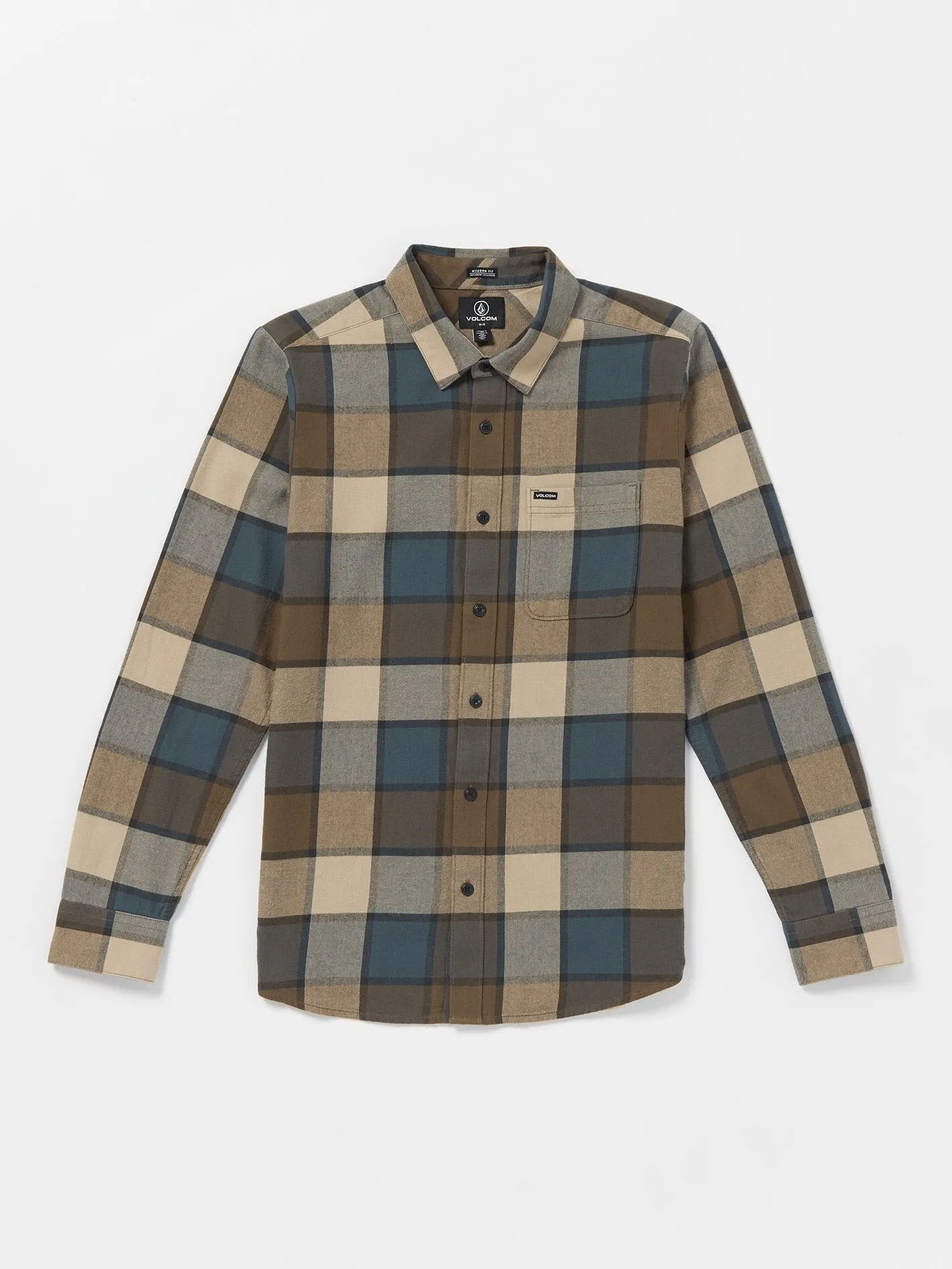 Caden Plaid Long Sleeve Shirt - Mud