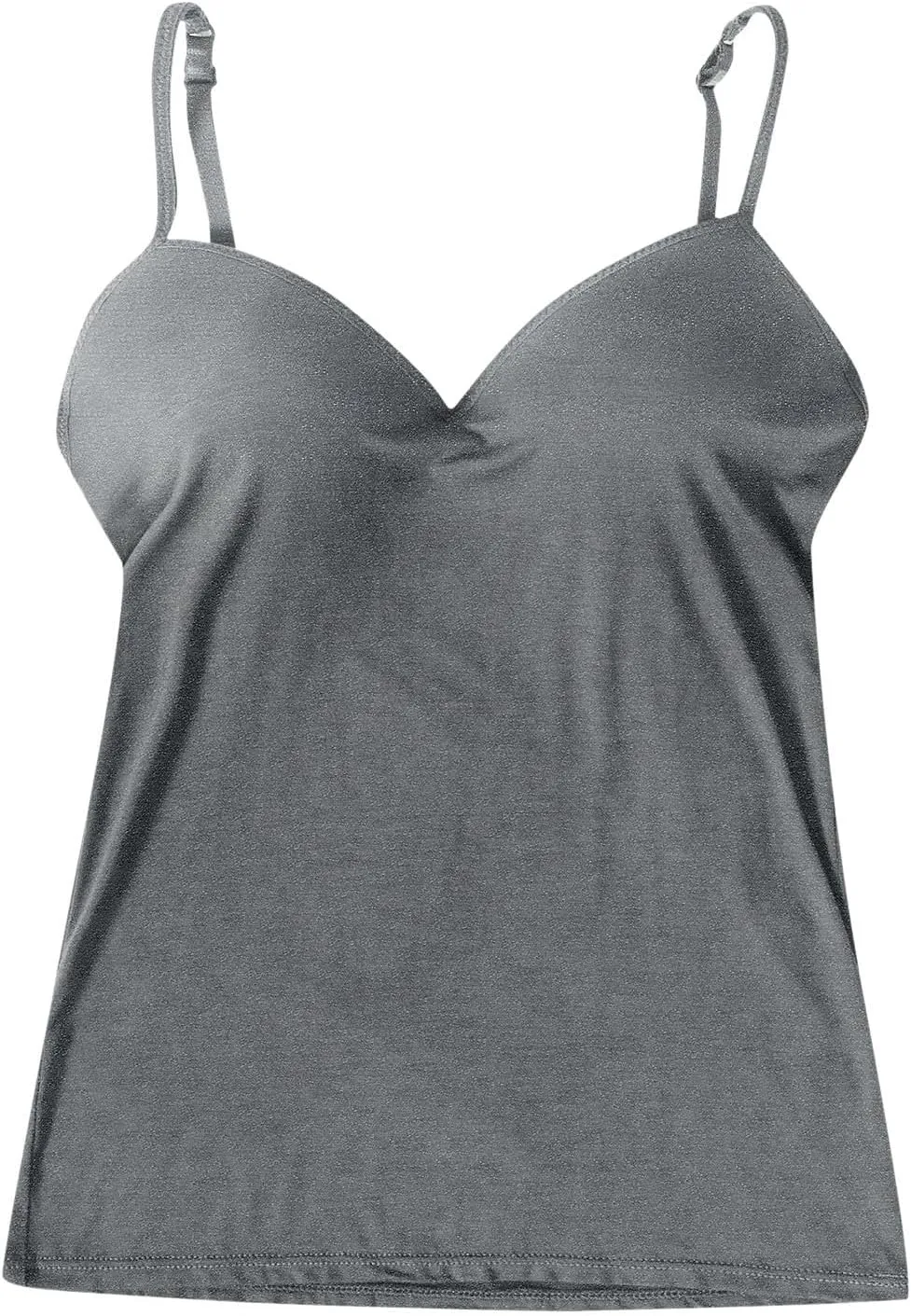 Camisole Tops for Women Wtih Shelf Bra Spaghetti Strap Yoga Shirt Basic Breathable Tank Top Layer Padded Bra