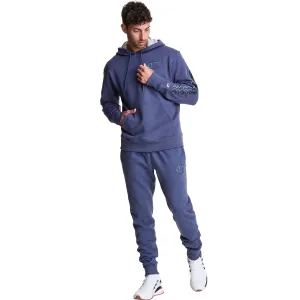 Champion Men's Powerblend Double Logo Fleece Pullover Hoodie Classic Sky Blue