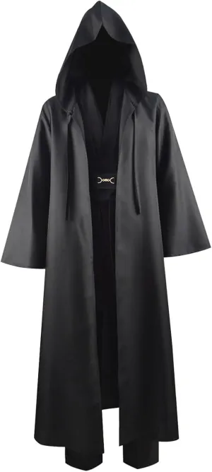 CHAOS MONKEY Men's Tunic Hooded Robe Cloak Halloween Knight Costume Adult Cosplay Cape