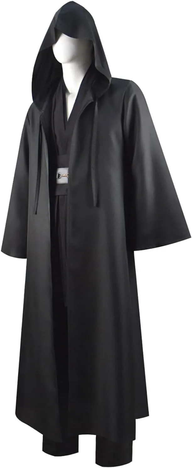 CHAOS MONKEY Men's Tunic Hooded Robe Cloak Halloween Knight Costume Adult Cosplay Cape