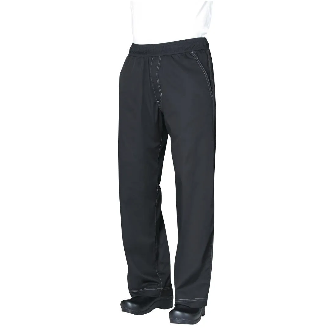 Chef Works Unisex Cool Vent Baggy Chefs Trousers Black 2XL - B187-XXL