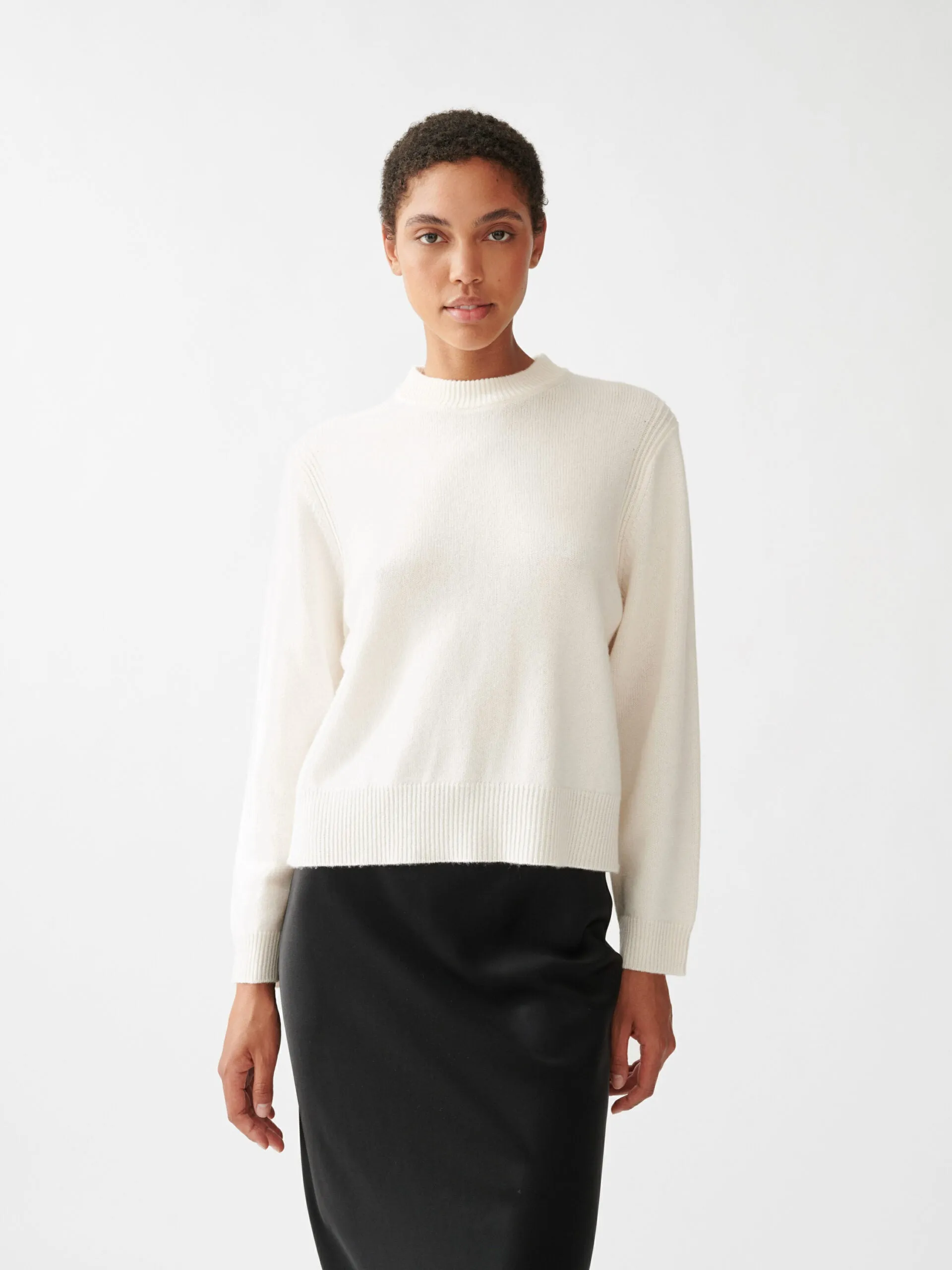 Classic Roundneck Sweater - White
