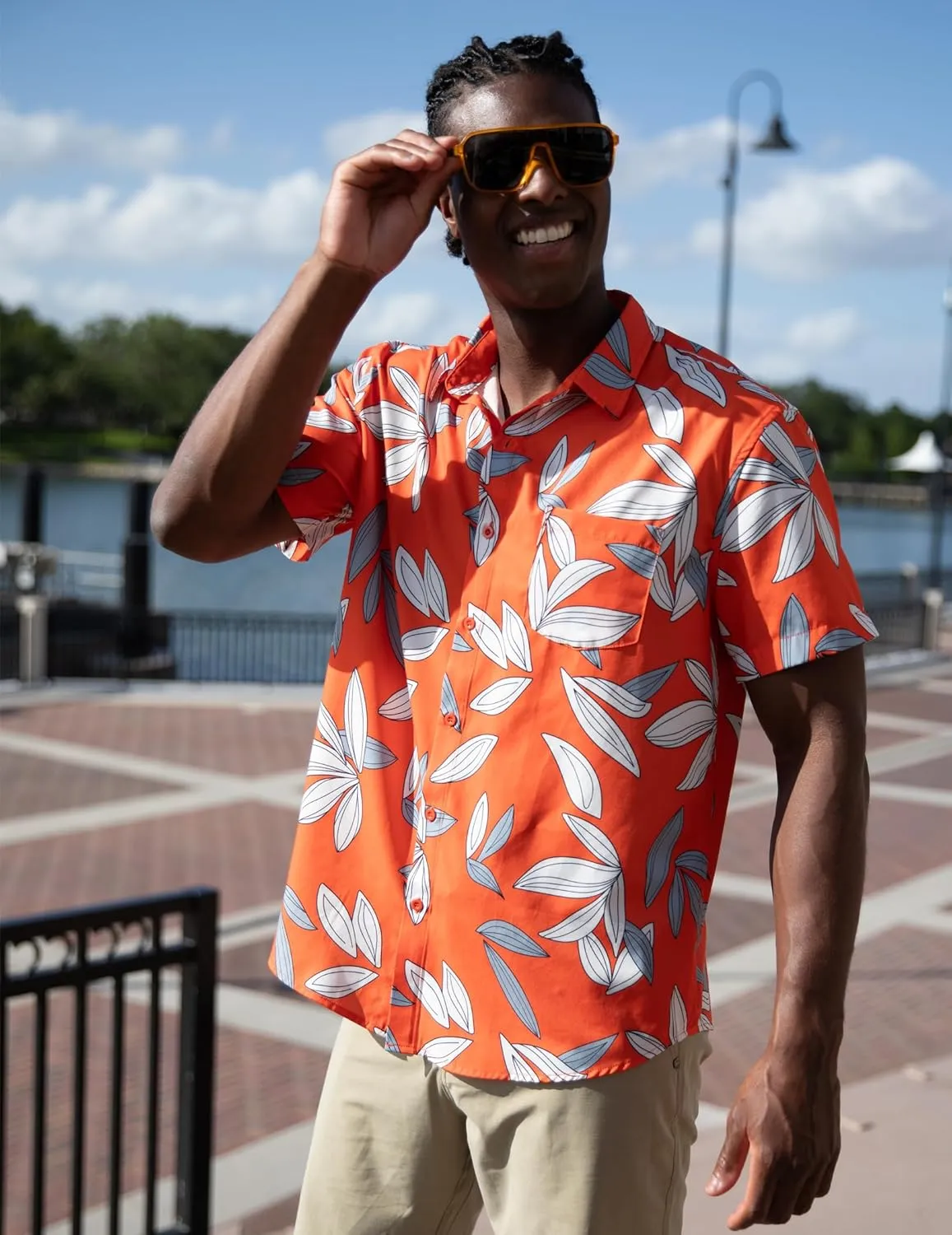 COOFANDY Mens Hawaiian Shirt Short Sleeve Button Down Shirt Tropical Summer Beach Shirt