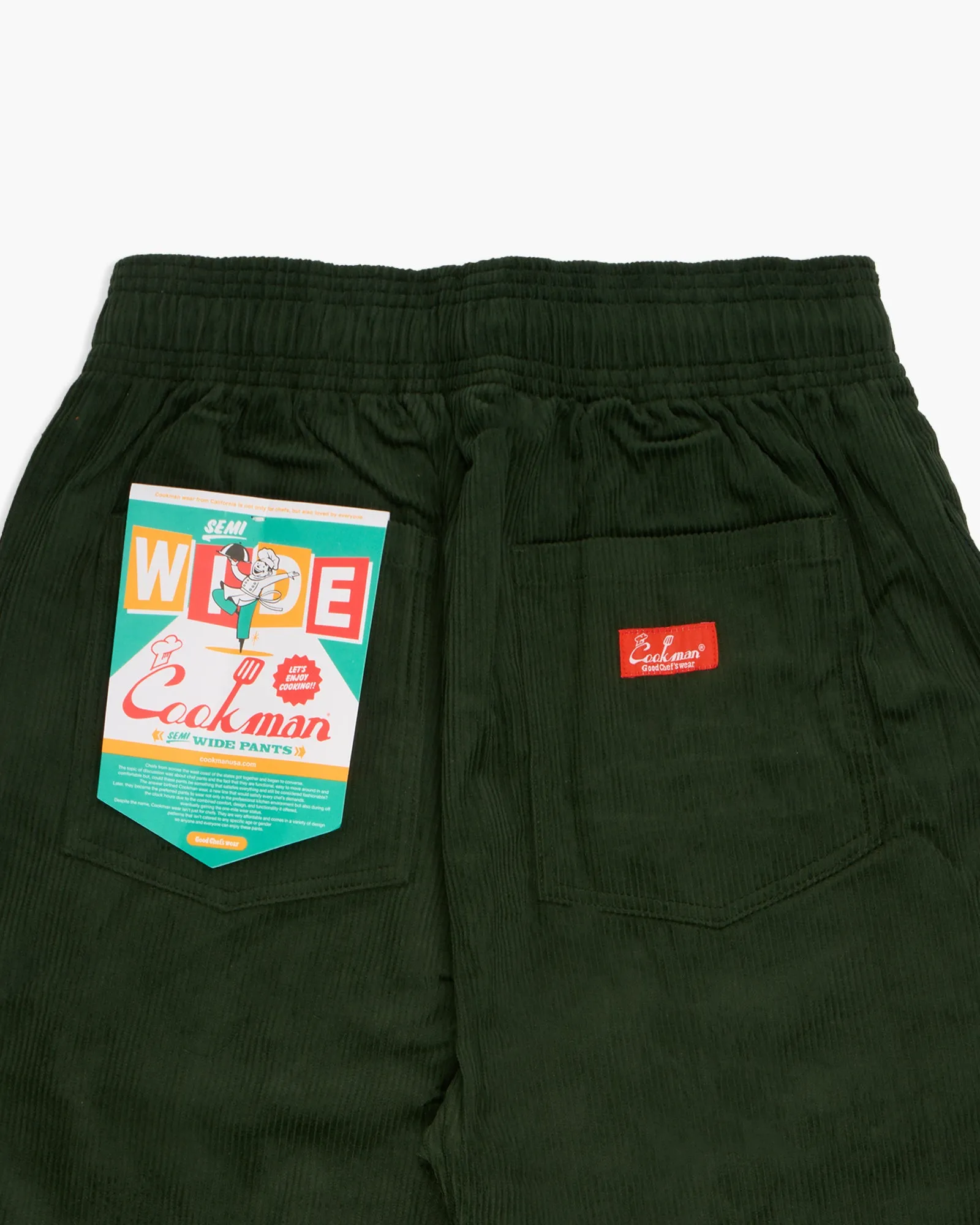 Cookman Semiwide Chef Pants - Corduroy Dark Green