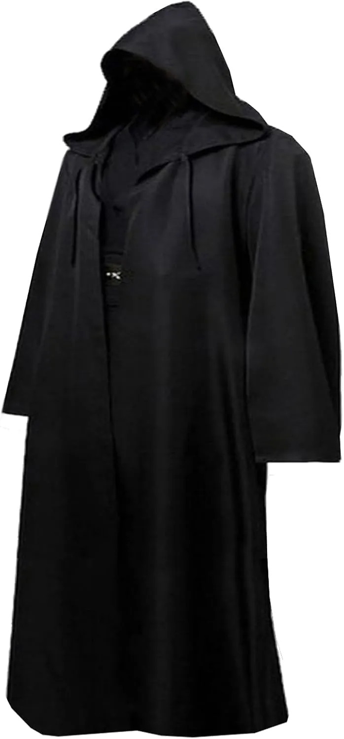 Costume Adult Tunic Costume Knight Cloak Brown Jedi Hooded Robe Vest Shirt Pants Suit Outfits for Halloween