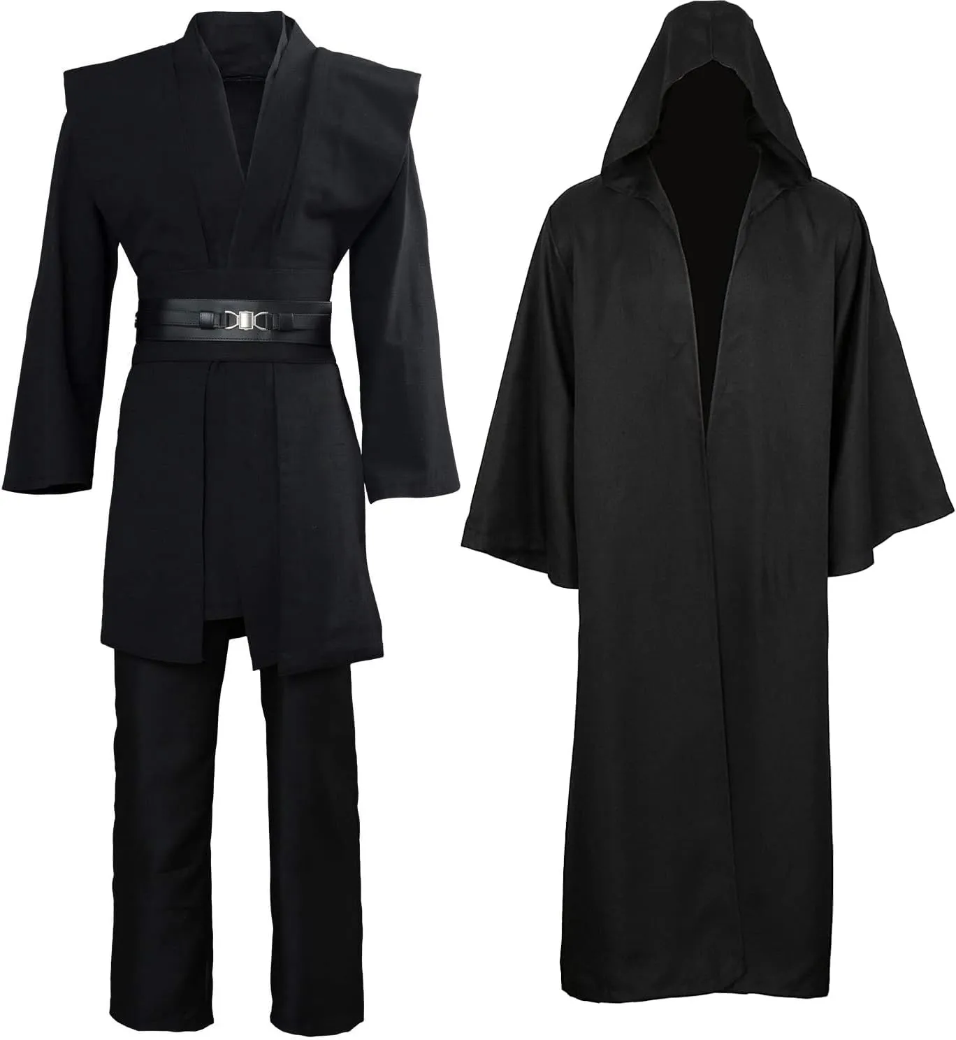 Costume Adult Tunic Costume Knight Cloak Brown Jedi Hooded Robe Vest Shirt Pants Suit Outfits for Halloween