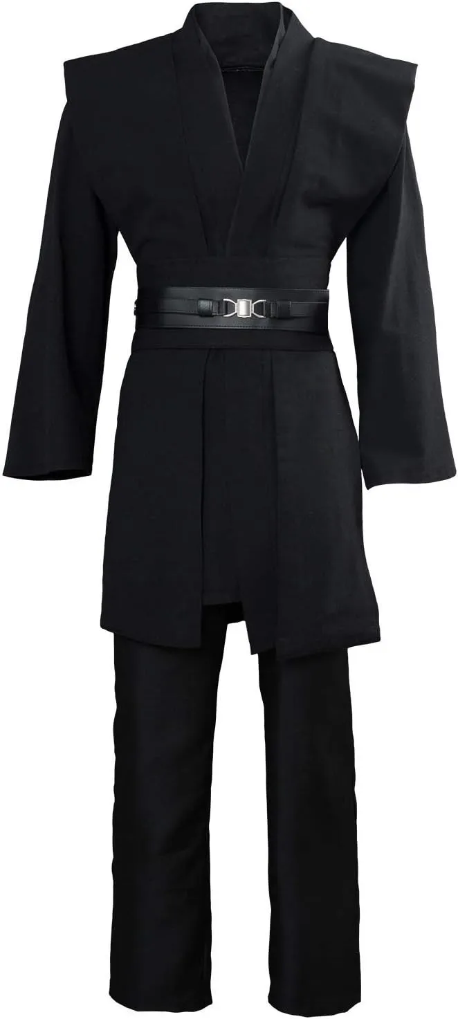 Costume Adult Tunic Costume Knight Cloak Brown Jedi Hooded Robe Vest Shirt Pants Suit Outfits for Halloween