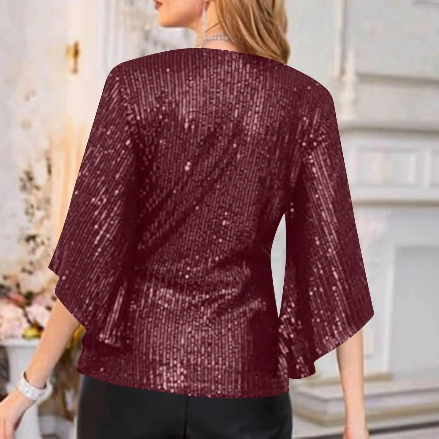 COTECRAM Womens Sequin Tops Summer Fashion Scoop Neck Sparkle Shimmer Short Sleeve/Sleeveless Tanks Tops for Party Night