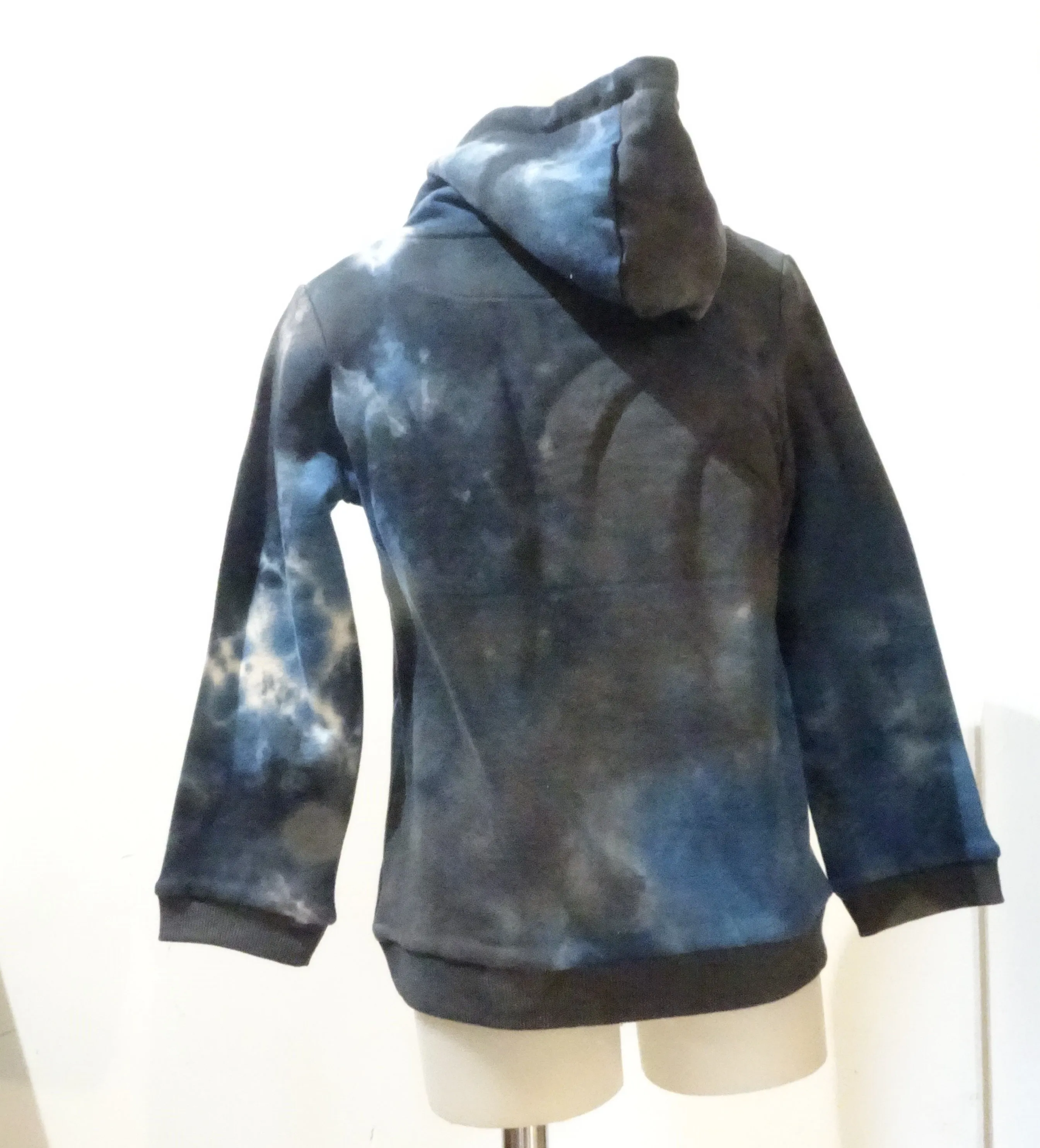 Cotton Navy tie-dye Robot hoodie