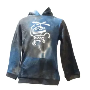 Cotton Navy tie-dye Robot hoodie
