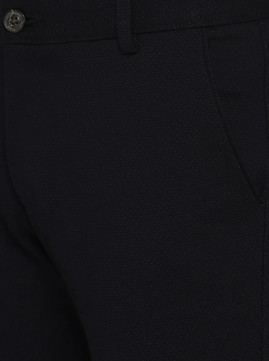 Dark Blue Washed Venice Fit Casual Trouser | JadeBlue