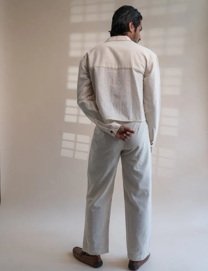 Dawning Wide Leg Pants  | 100% Cotton | Hand Embroidered | Undyed and Unbleached