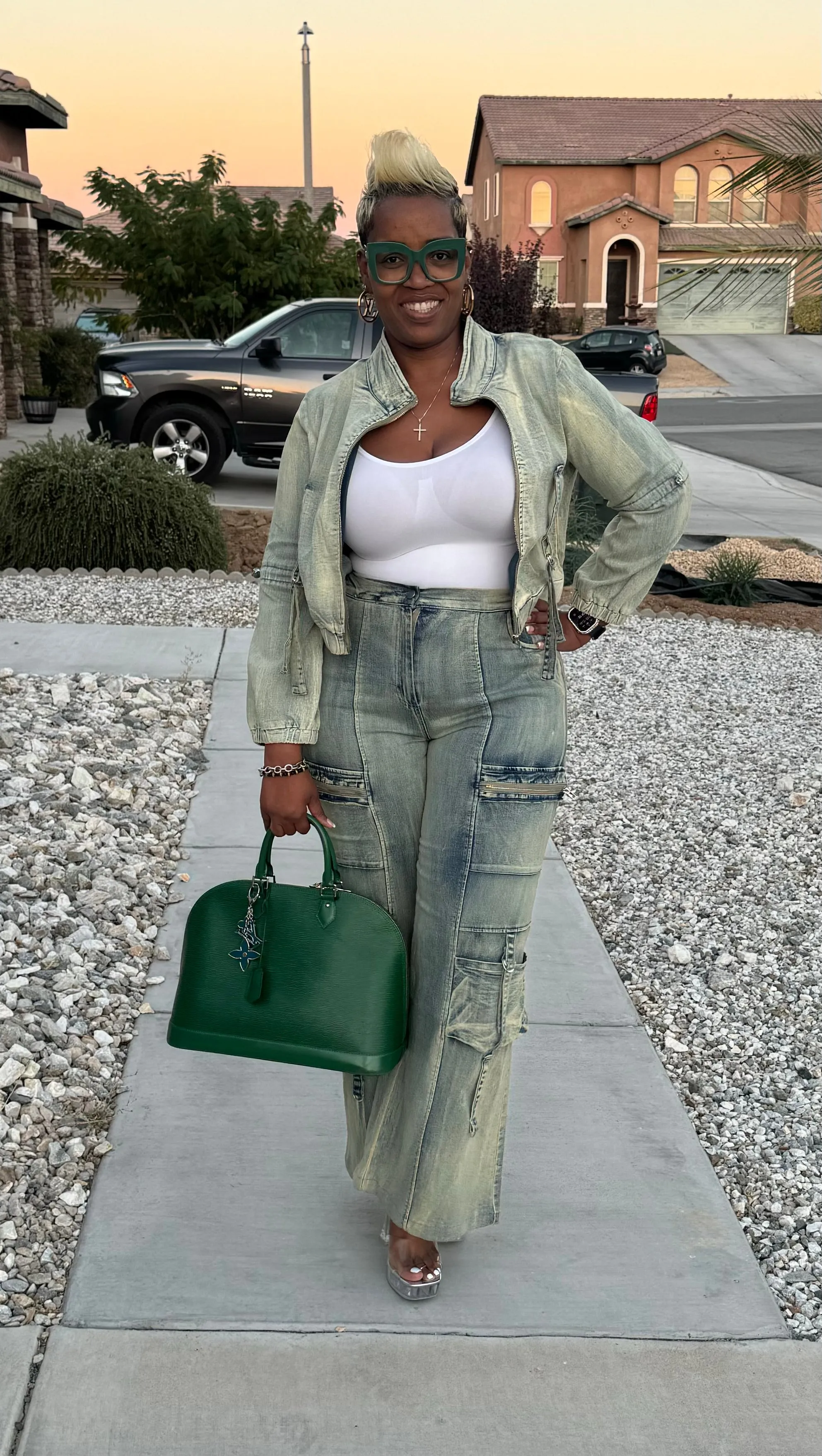 Denim Jacket Pants Set