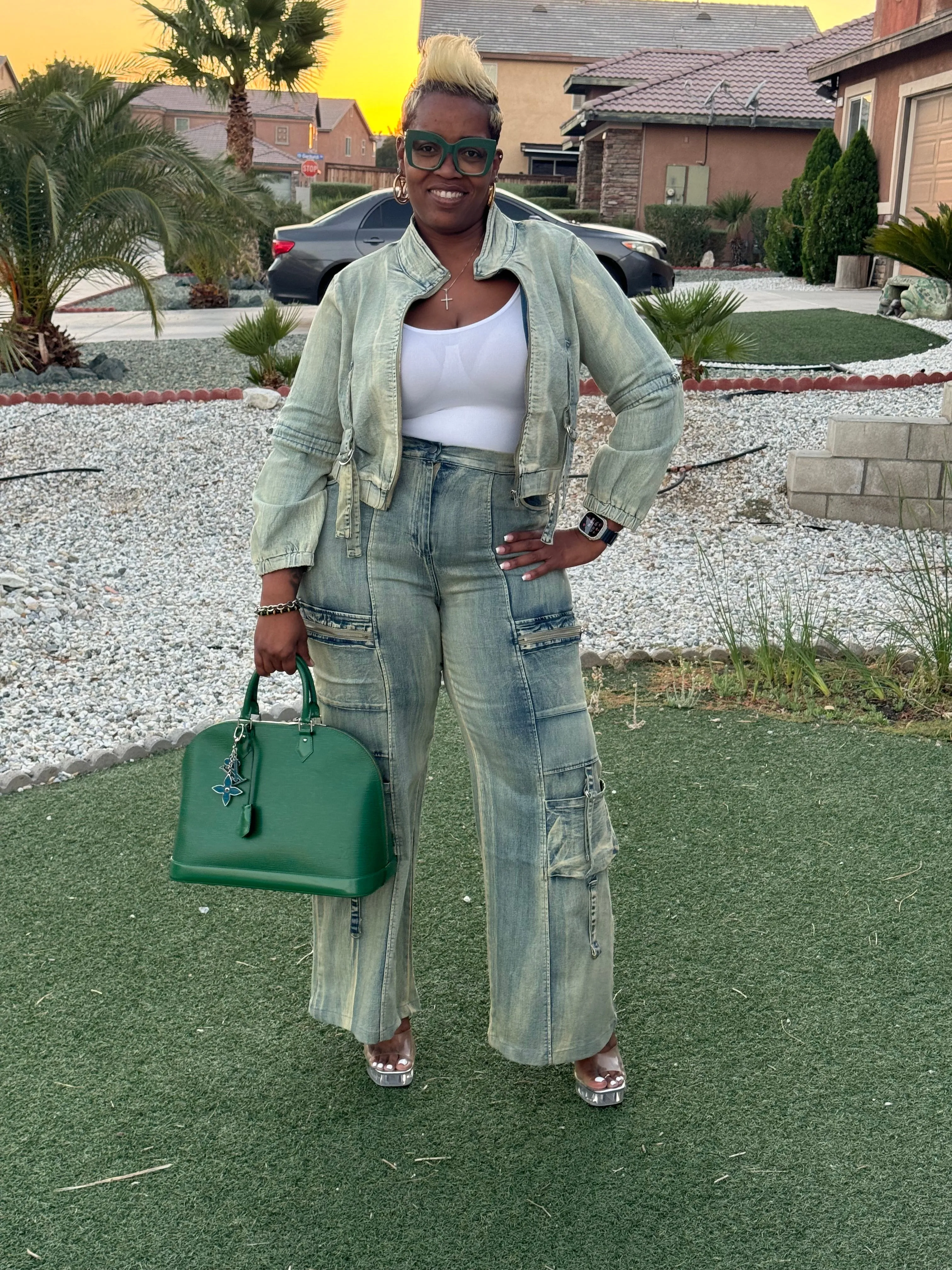 Denim Jacket Pants Set