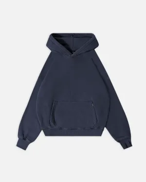 Diagonal Weave Hoodie - Vintage Navy