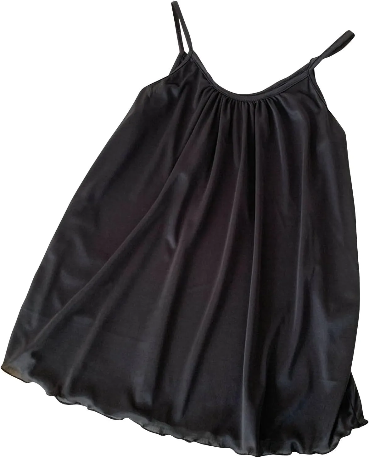Dress Shirts for Women Pleated Spaghetti Strap Camisole Loose Fit Casual Sleeveless Flowy Basic Tops Silk Sleepwear Tanks