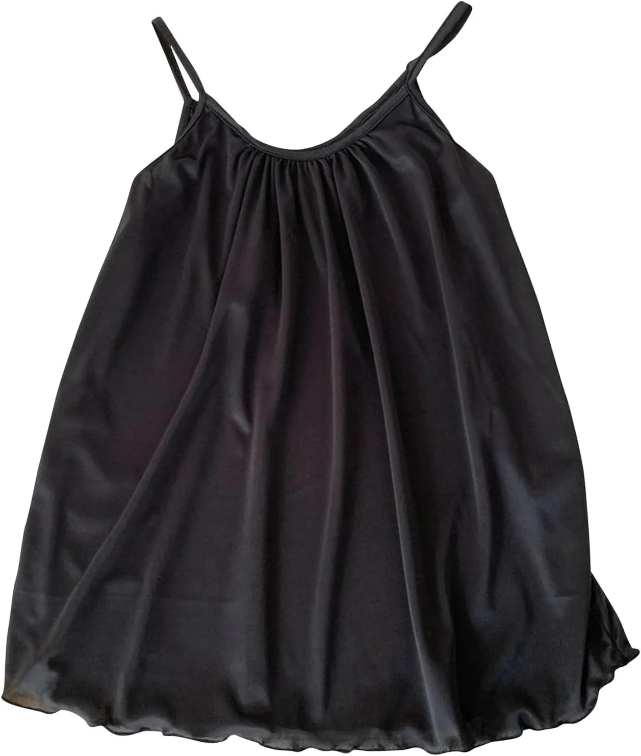 Dress Shirts for Women Pleated Spaghetti Strap Camisole Loose Fit Casual Sleeveless Flowy Basic Tops Silk Sleepwear Tanks