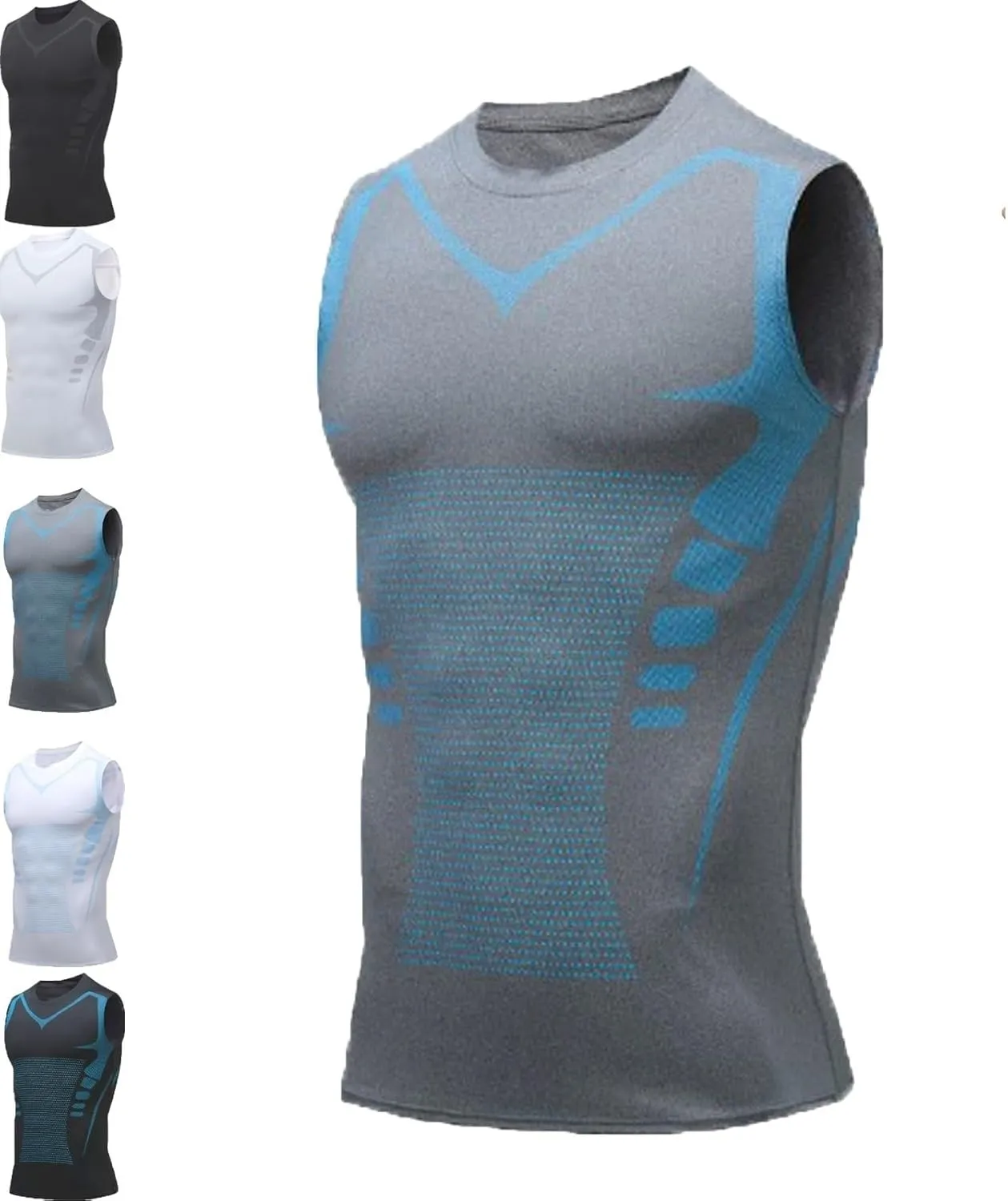 Einrich Compression Shirt Men, Maynox Vitaboost Compression Shirt, 2024 Slashes Shaping Sleeveless Therapy Shirt