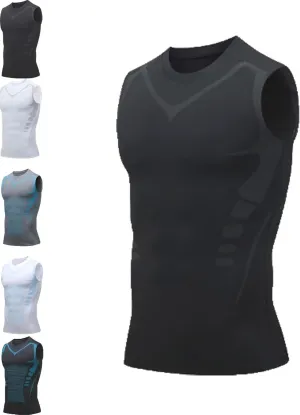 Einrich Compression Shirt Men, Maynox Vitaboost Compression Shirt, 2024 Slashes Shaping Sleeveless Therapy Shirt