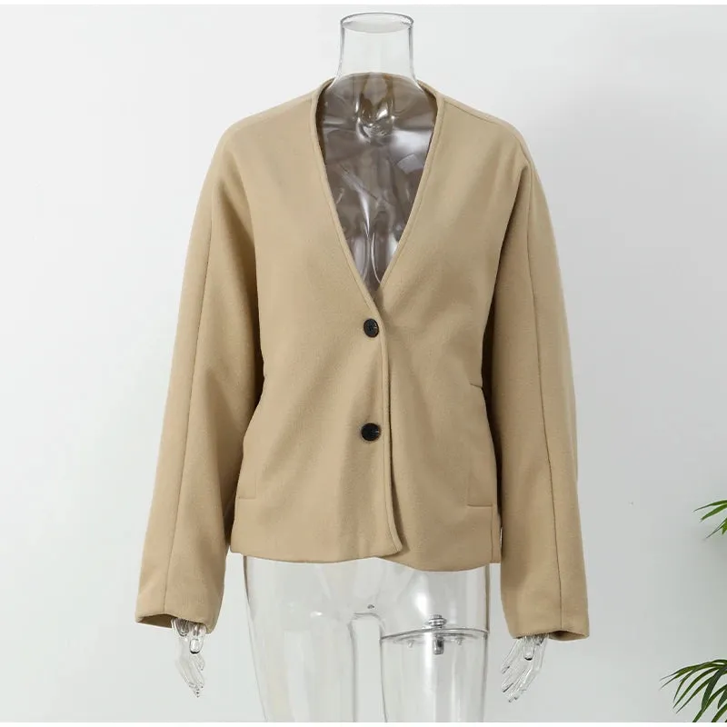 Fashion Solid Elegant Stylish Casual Short Coat