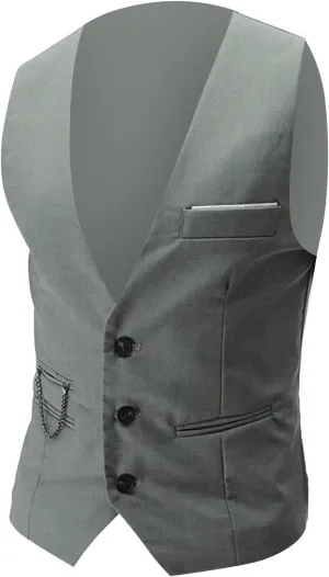 Fishing Vests For Men Neck Pocket Retro Color Vest Blouse With Button Vest Dress Jacket For Men Mens Light Vest For