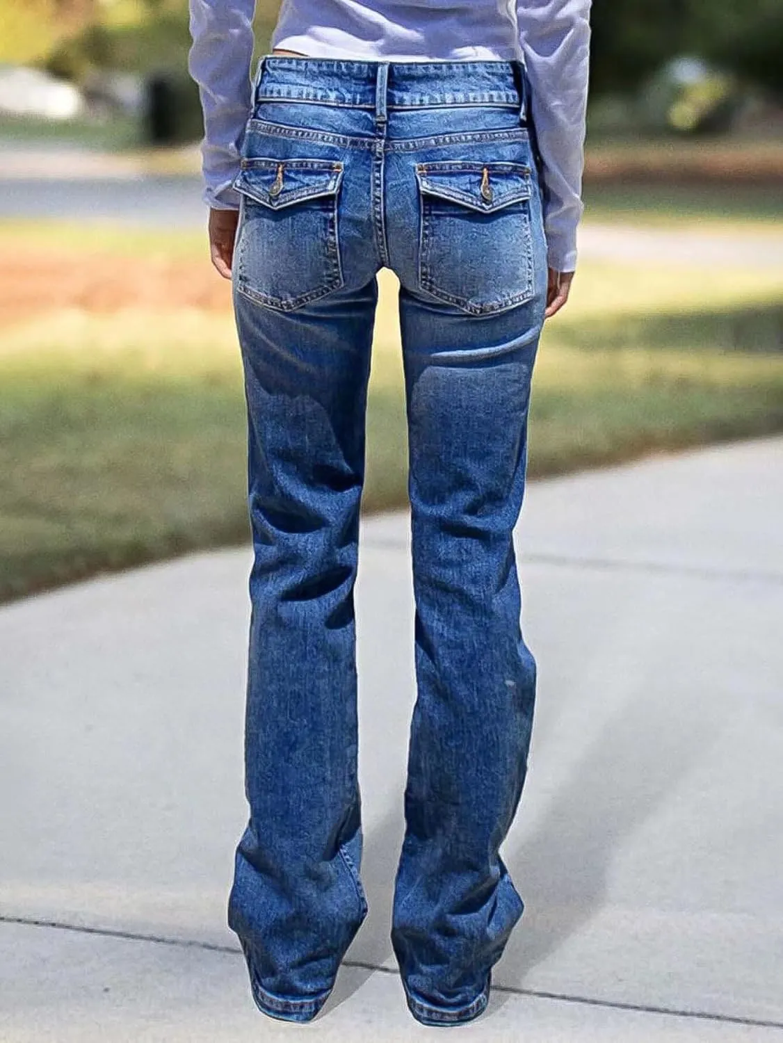 Flamingals Low Rise Wide Leg Jeans for Women Baggy Jeans Denim Trouser Jeans Flare Dress Pants