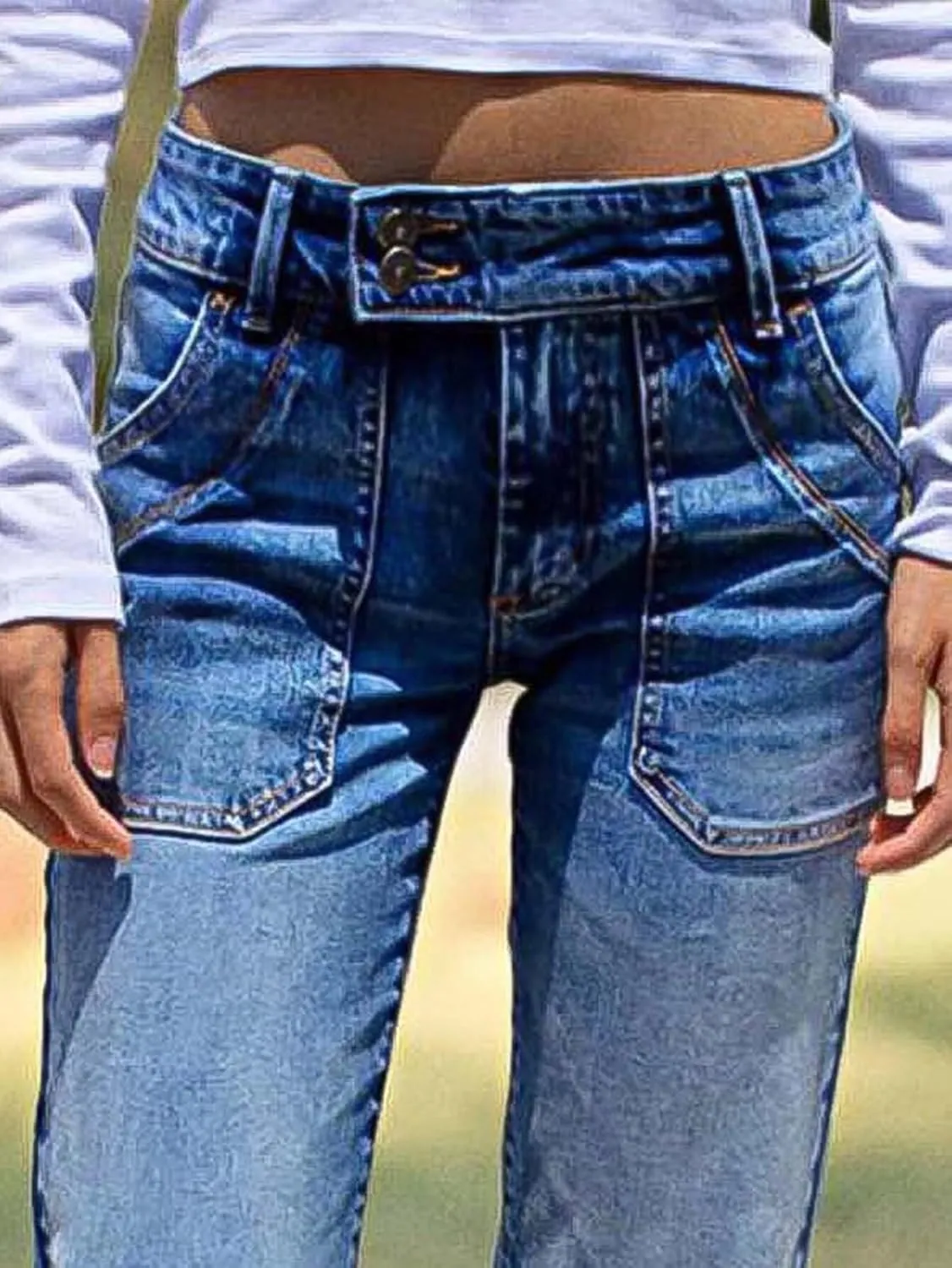 Flamingals Low Rise Wide Leg Jeans for Women Baggy Jeans Denim Trouser Jeans Flare Dress Pants