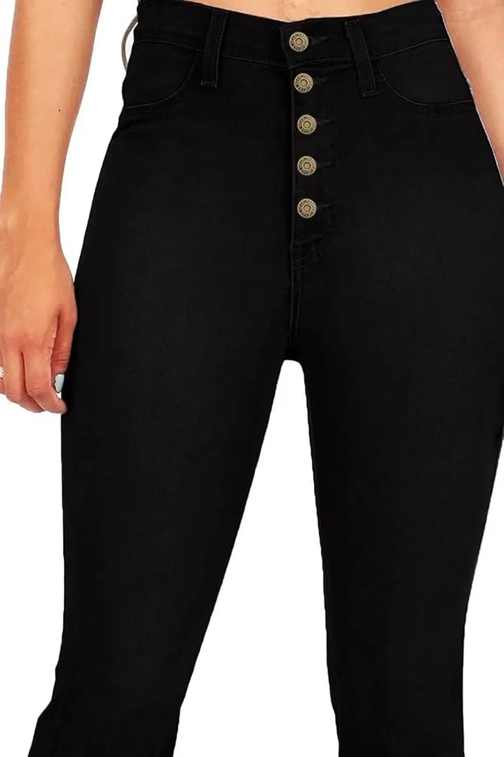 Flare Jeans for Women, Women's High Waist Stretch Bell Bottom Jeans Black Flare Bootcut Denim Jeans Pants