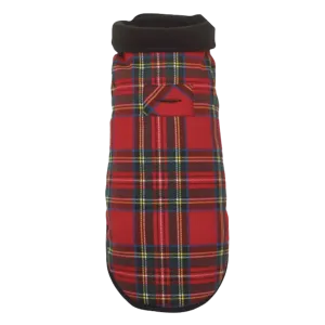 Fleece Lined Coat | Red Plaid