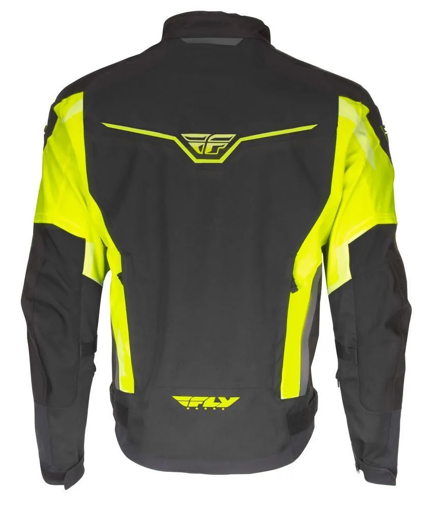 Fly Racing Strata Men's Black/Hi-Viz Yellow Mesh/Textile Jacket