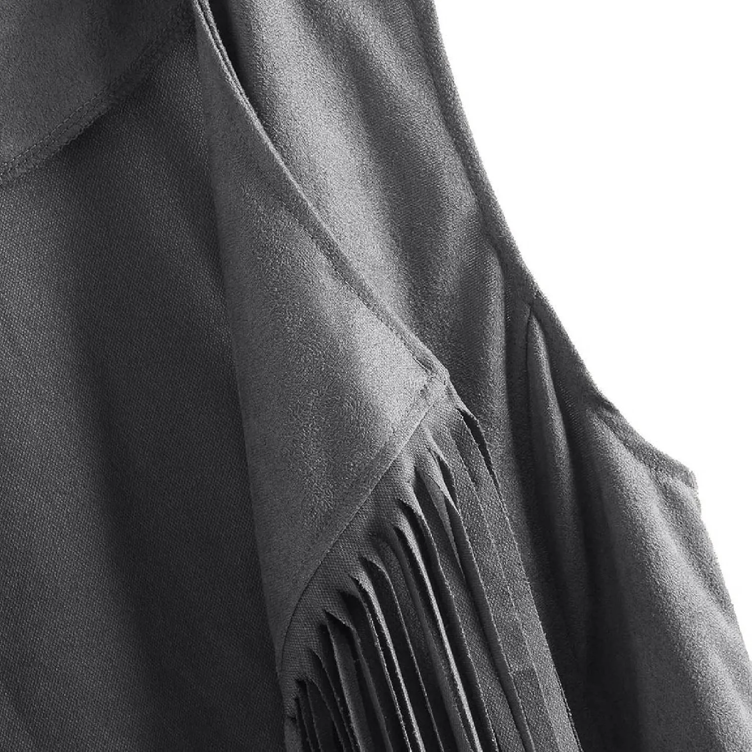 Fringe Jacket Vest for Women Vintage Western 70s Outfits Tassel Sleeveless Cardigans Hippie Cowgirl Clothes