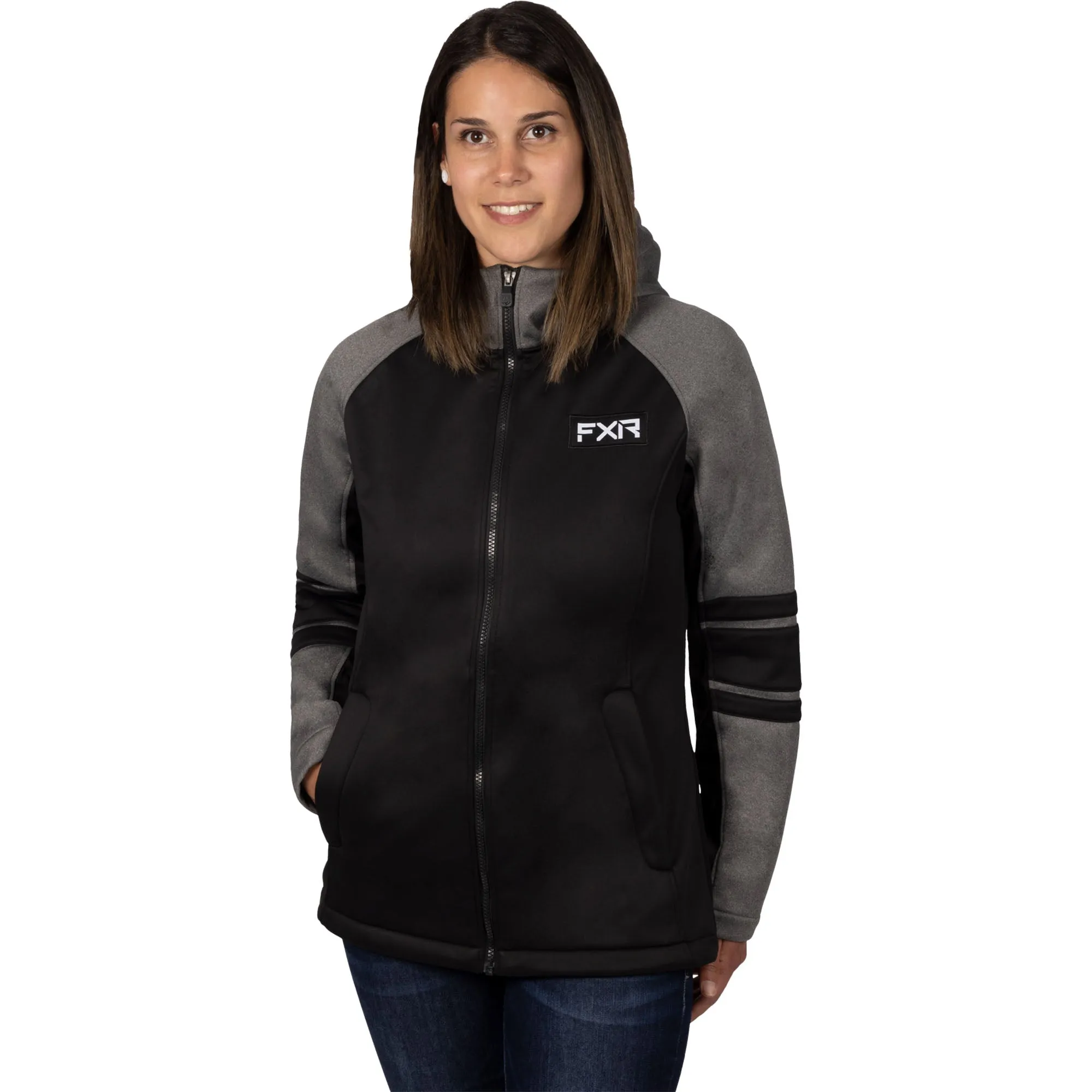 FXR Maverick Softshell Jacket Grey Heather/Dusty Rose
