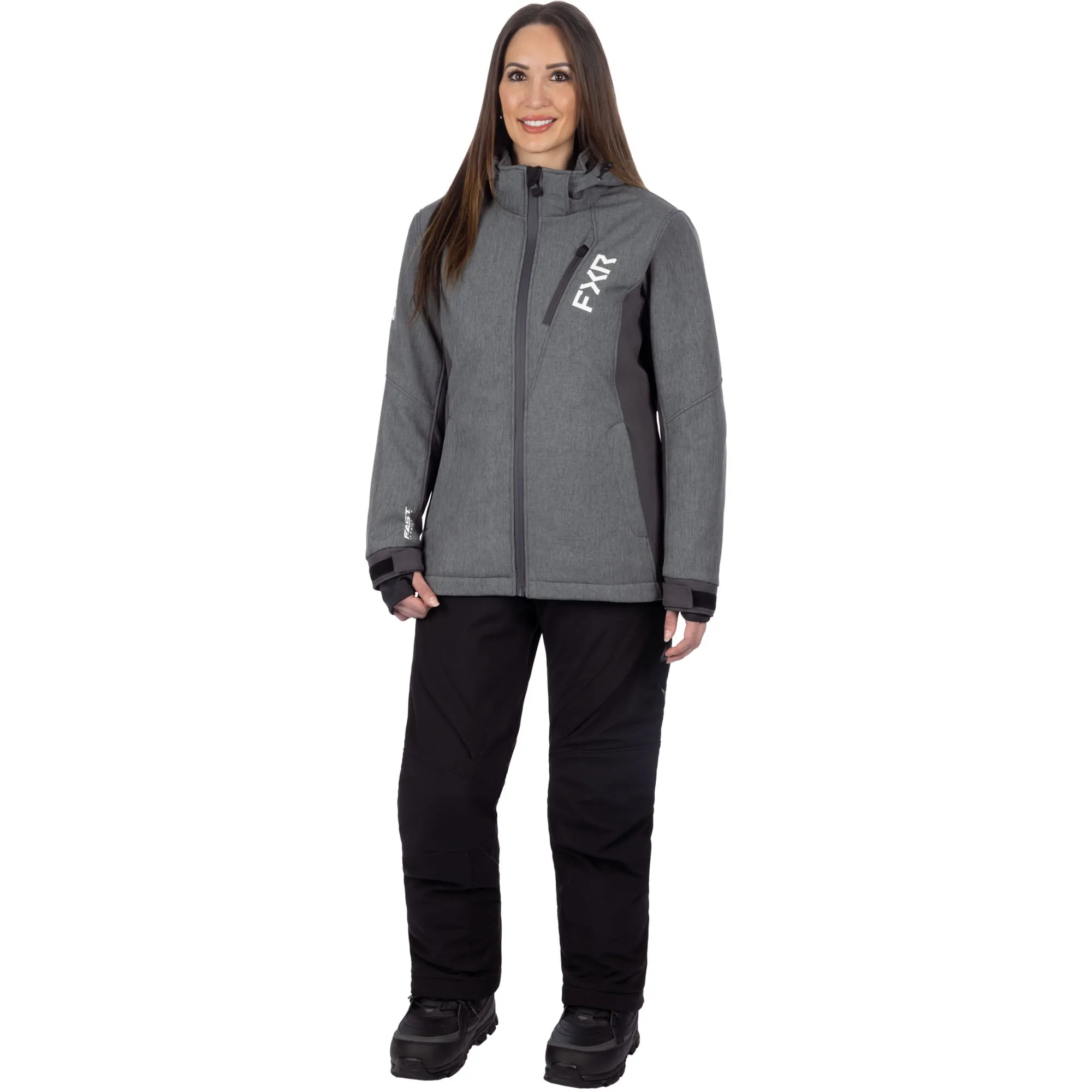 FXR Vertical Pro Insulated Softshell Jacket Grey Heather/Asphalt