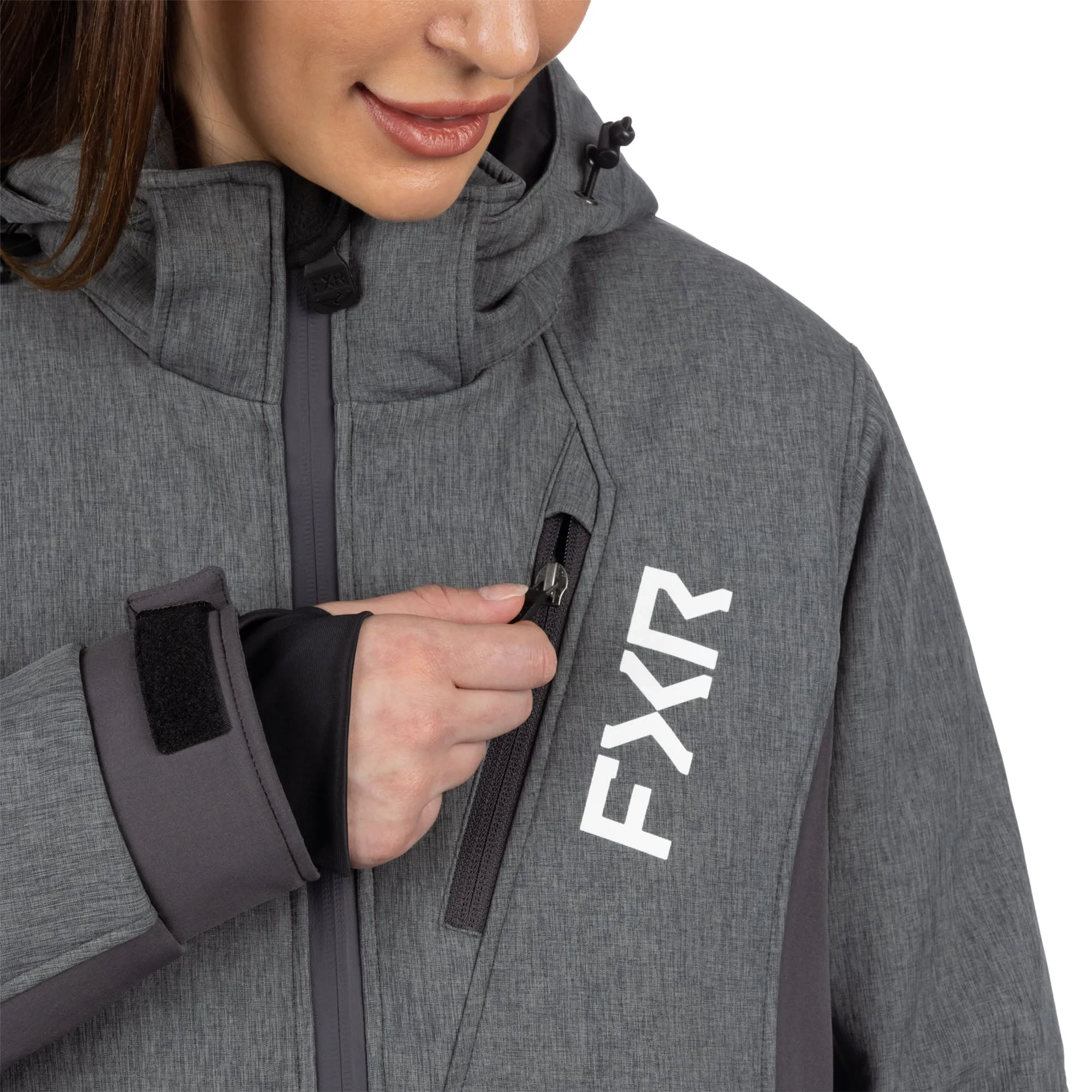 FXR Vertical Pro Insulated Softshell Jacket Grey Heather/Asphalt